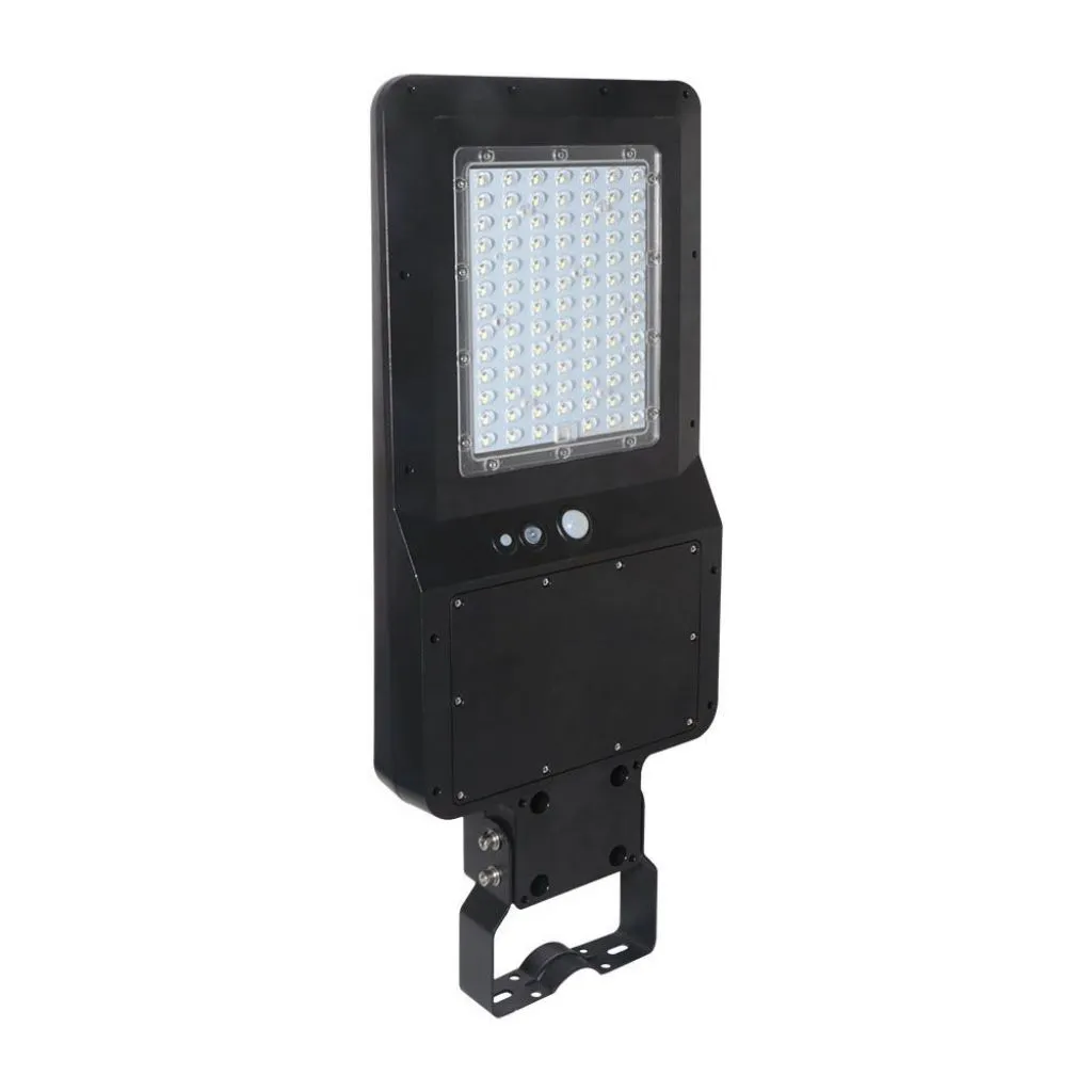 Armatura Stradale LED SMD 40W 120LM/W con Pannello Solare e Sensore PIR Colore Nero 4000K, vista generale