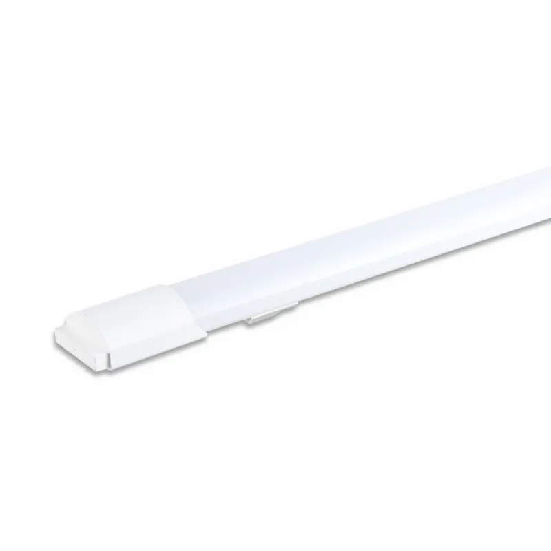 Plafoniera LED Lineare 36W 120cm 6000K, vista angolata estremità
