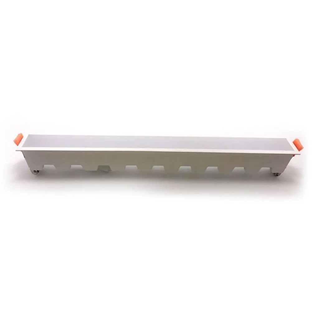 Mini Pannello LED 20W Lineare Montaggio ad Incasso 290x45x65mm Colore Bianco 6400K, vista frontale