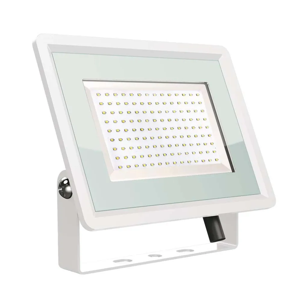 Faro LED SMD 200W F-Series con Driver IC Integrato Colore Bianco 4000K, vista frontale angolata