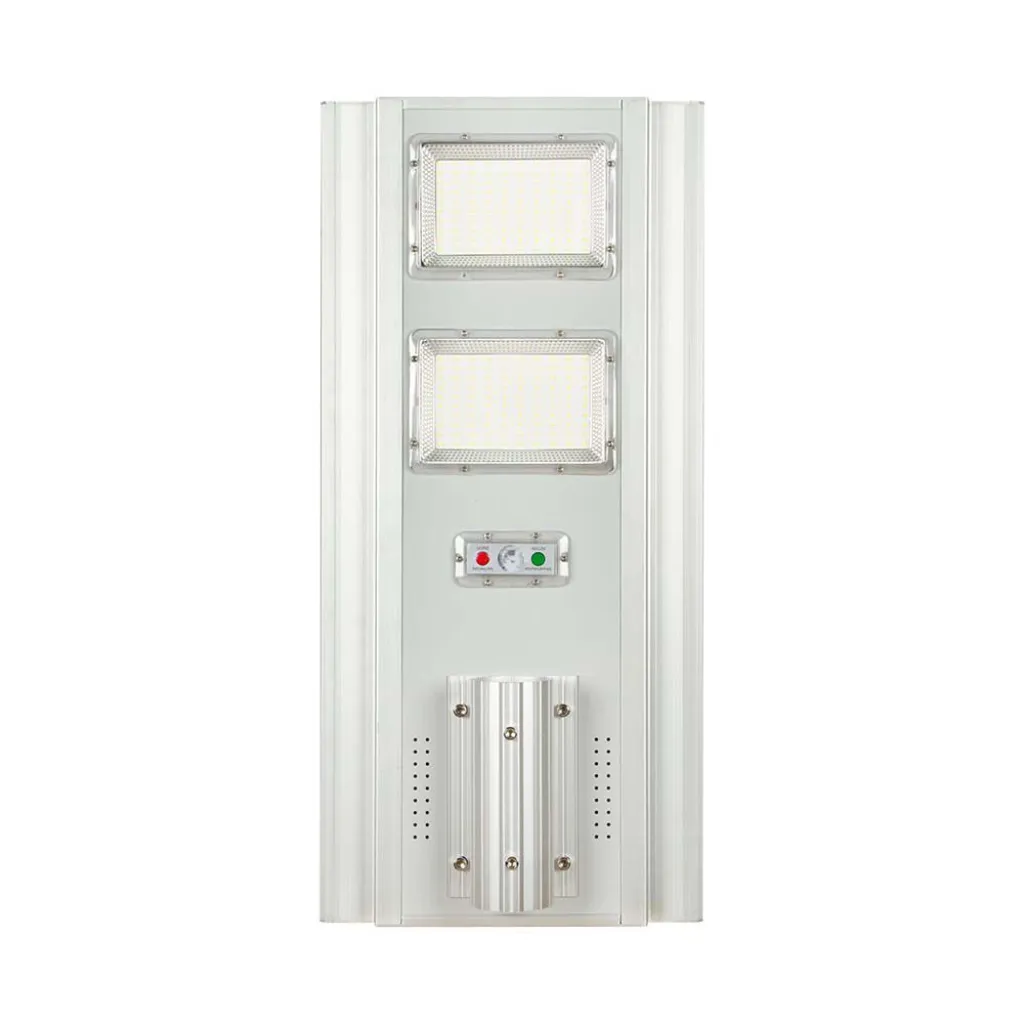 Armatura Stradale LED SMD 200W con Pannello Solare Da 30W Colore Bianco 4000K, vista frontale