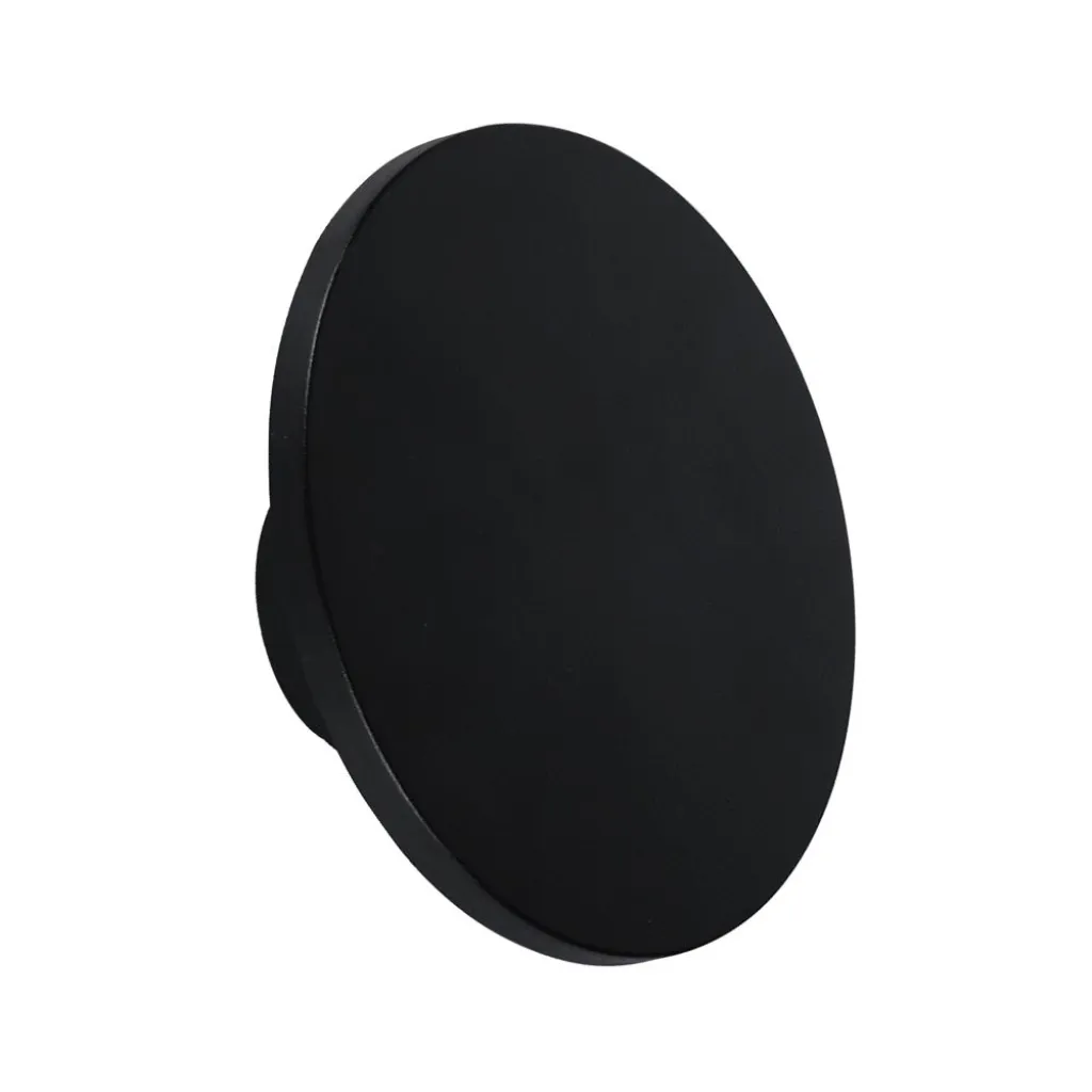 Plafoniera LED Rotonda 12W Colore Nero d: 160mm h: 60mm 4000K, vista angolata