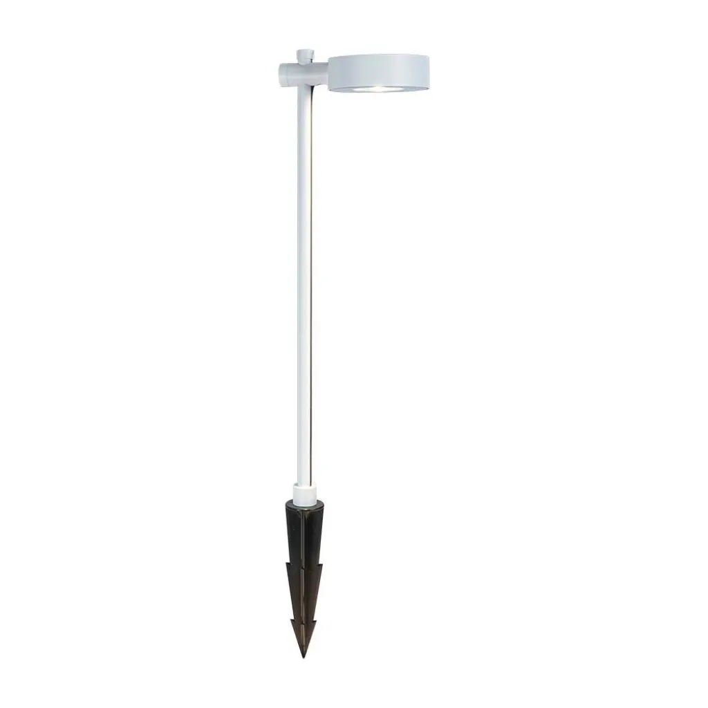 Lampada LED da Giardino 6W con Picchetto a Doppio Fissaggio a Terra Colore Bianco h:102cm 3000K, vista frontale completa