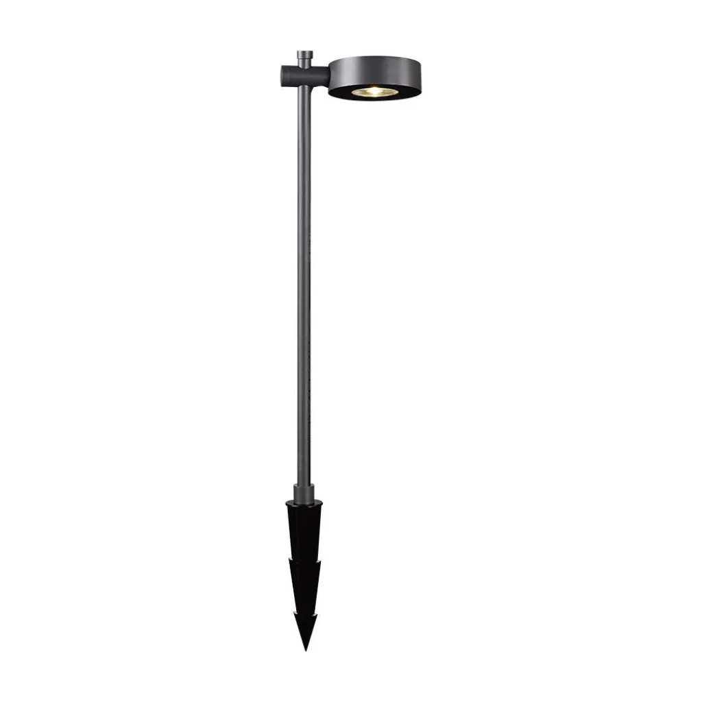 Lampada LED da Giardino 6W con Picchetto a con Doppio Fissaggio a Terra Colore Nero h:102cm 3000K, vista frontale