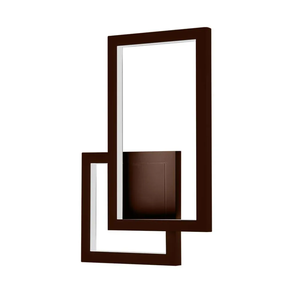 Lampada LED Applique dal Design Moderno da Muro 20W Colore Corten 3000K, vista frontale