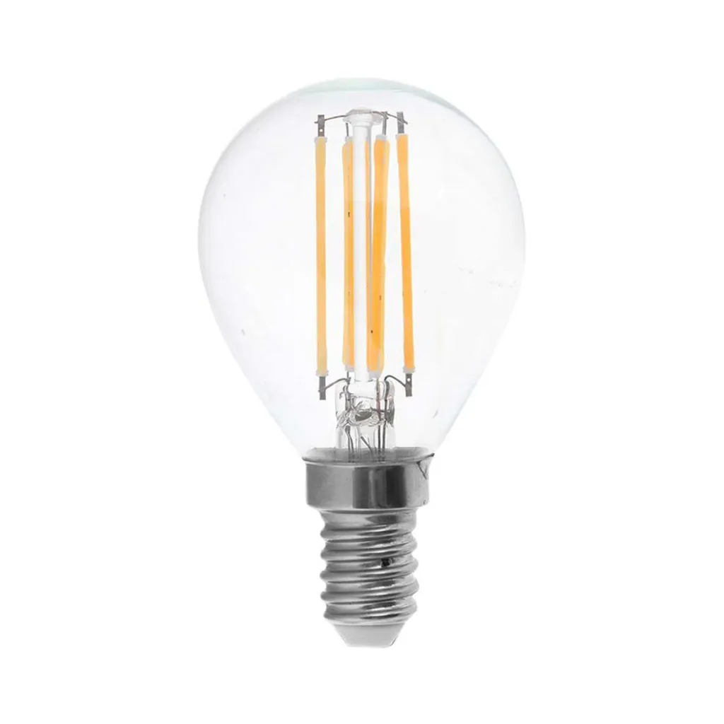 Lampadina LED E14 4W P45 3 Step Dimmerabile 3000K, vista frontale