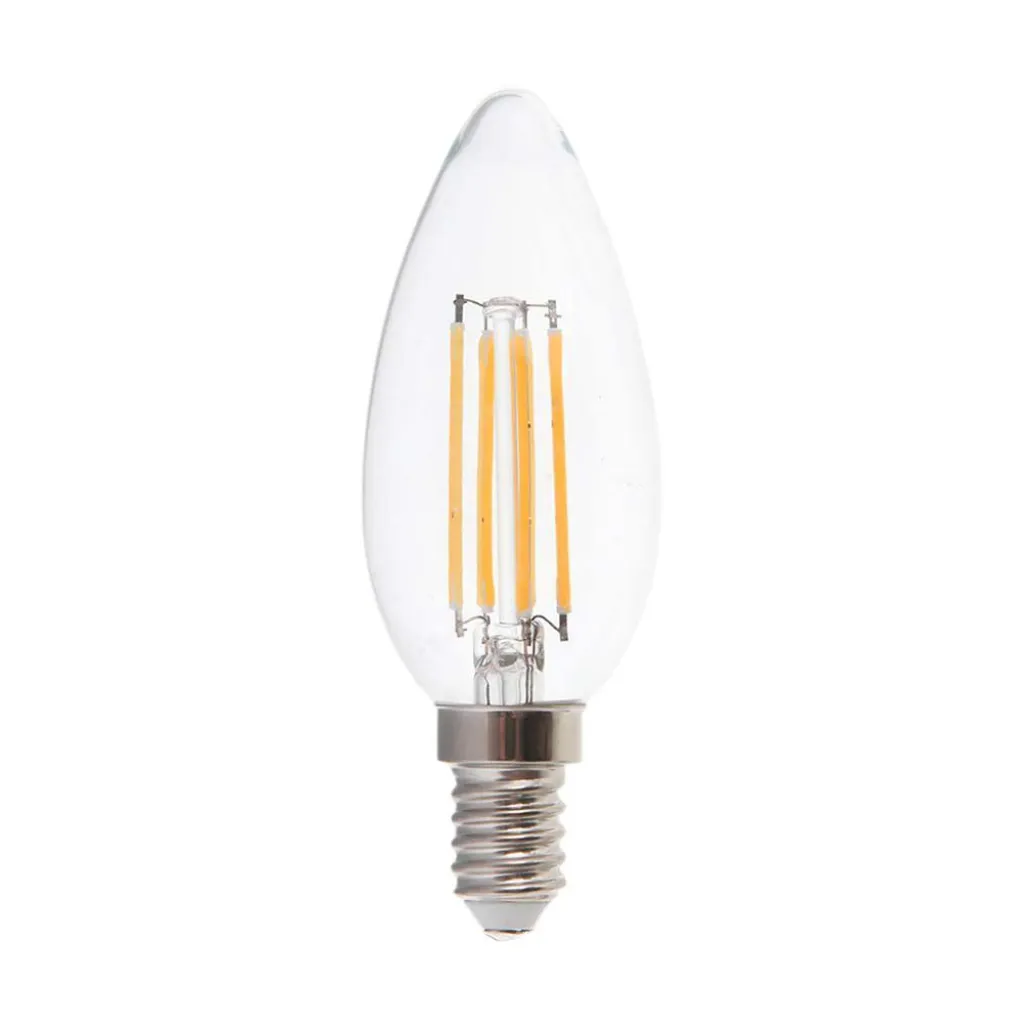 Lampadina LED E14 4W Candela Filamento 3 Step Dimmerabile 3000K, vista frontale
