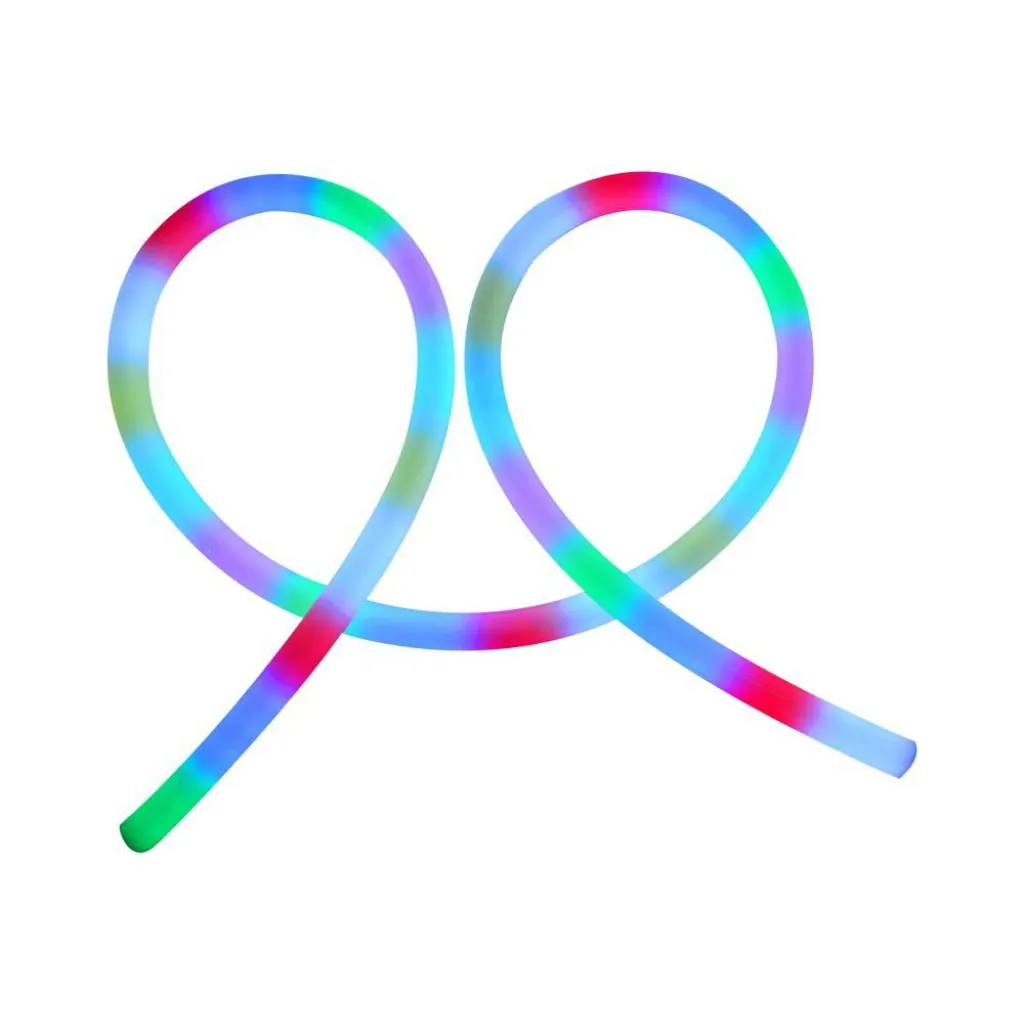 Kit Strip LED Neon Flex Magic 24Wm 192 LEDm Bobina 5m 24V RGB Smart con Telecomando e Controller compatibile con App, vista del prodotto illuminato