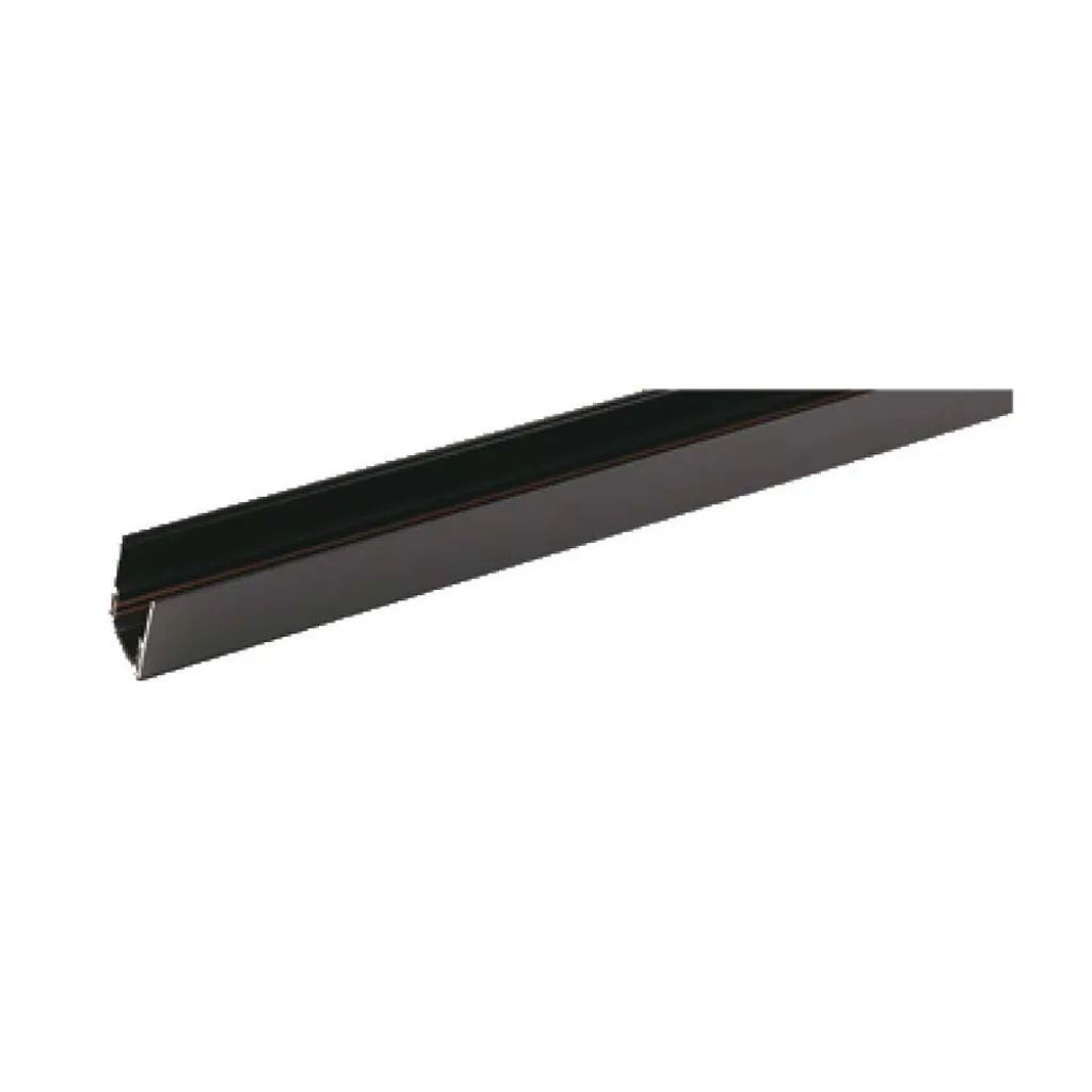 Binario per Faretti Magnetici in Alluminio 200x2.5x4.8cm Colore Nero, vista angolata