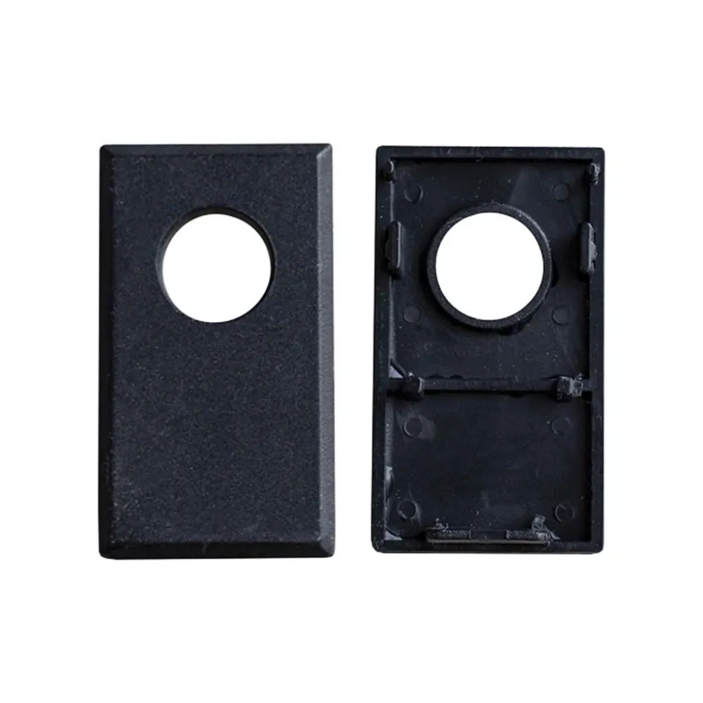 Tappo terminale per Binari Magnetici Colore Nero, vista fronte e retro