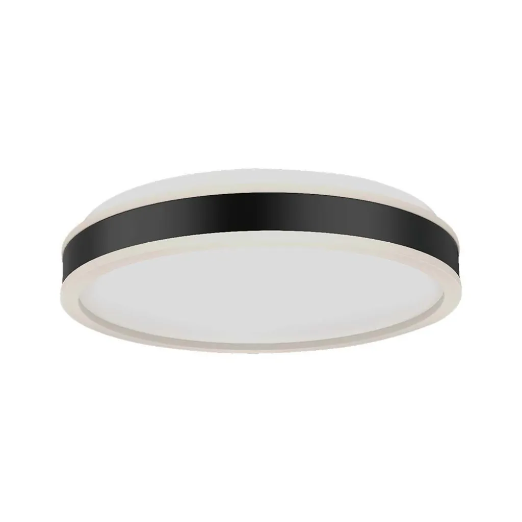Lampadario LED con Montaggio a Plafone 42W Dimmerabile TRIAC d: 500mm h: 62mm Colore Nero 4000K, vista frontale