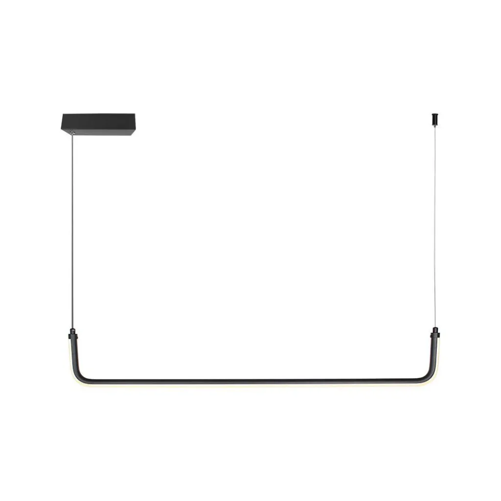 Lampadario LED a Sospensione 12W L:905mm dal Design Moderno Colore Nero 4000K, vista frontale