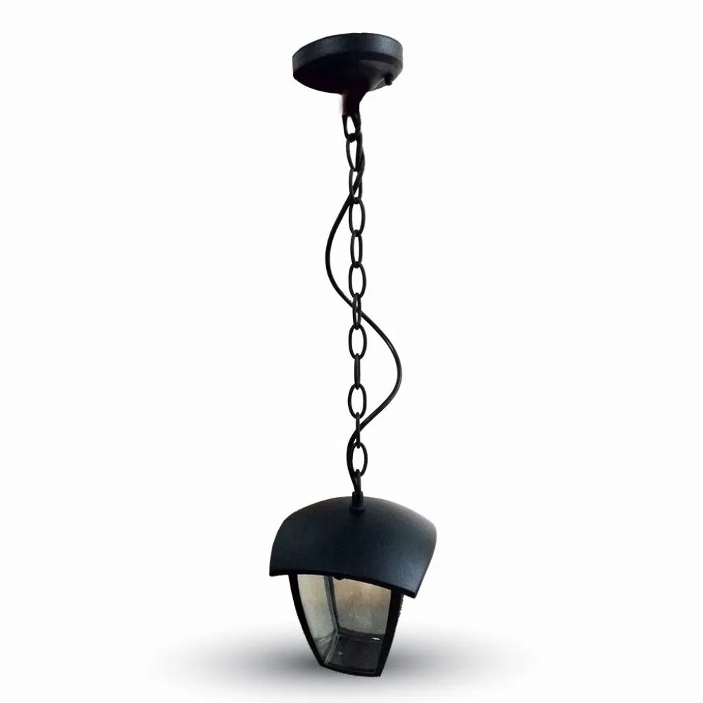 Lampada LED da Soffitto a Lanterna con Portalampada E27 (Max 60W) Colore Nero l: 72cm, vista frontale