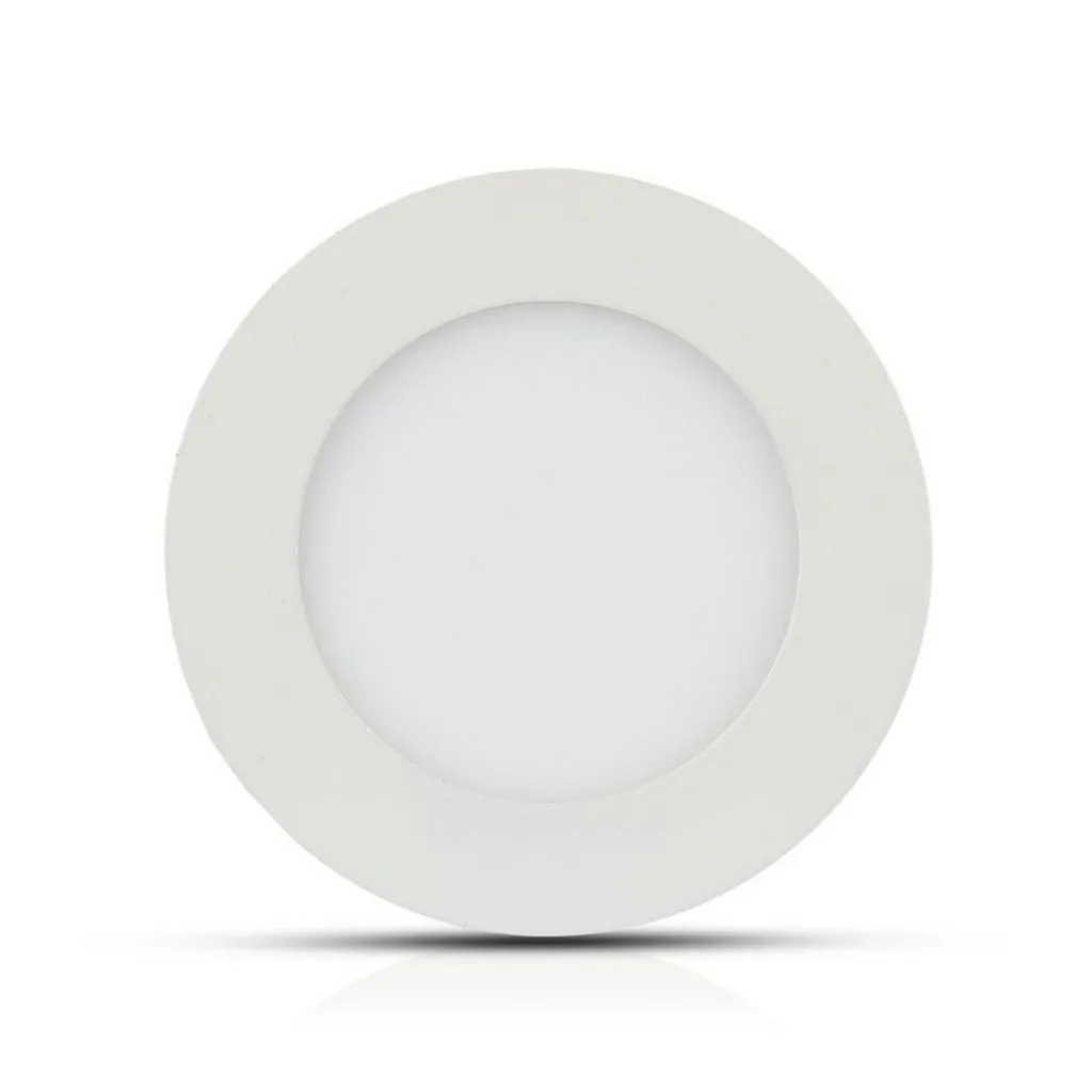 Mini Pannello LED 24W Chip Samsung Montaggio ad Incasso Rotondo 3000K, vista frontale