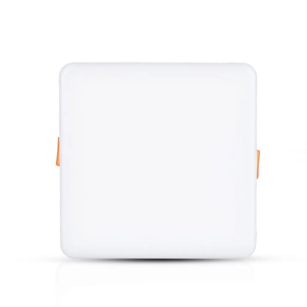 Mini Pannello LED 24W Chip Samsung Montaggio ad Incasso Regolabile Quadrato 6400K, vista frontale