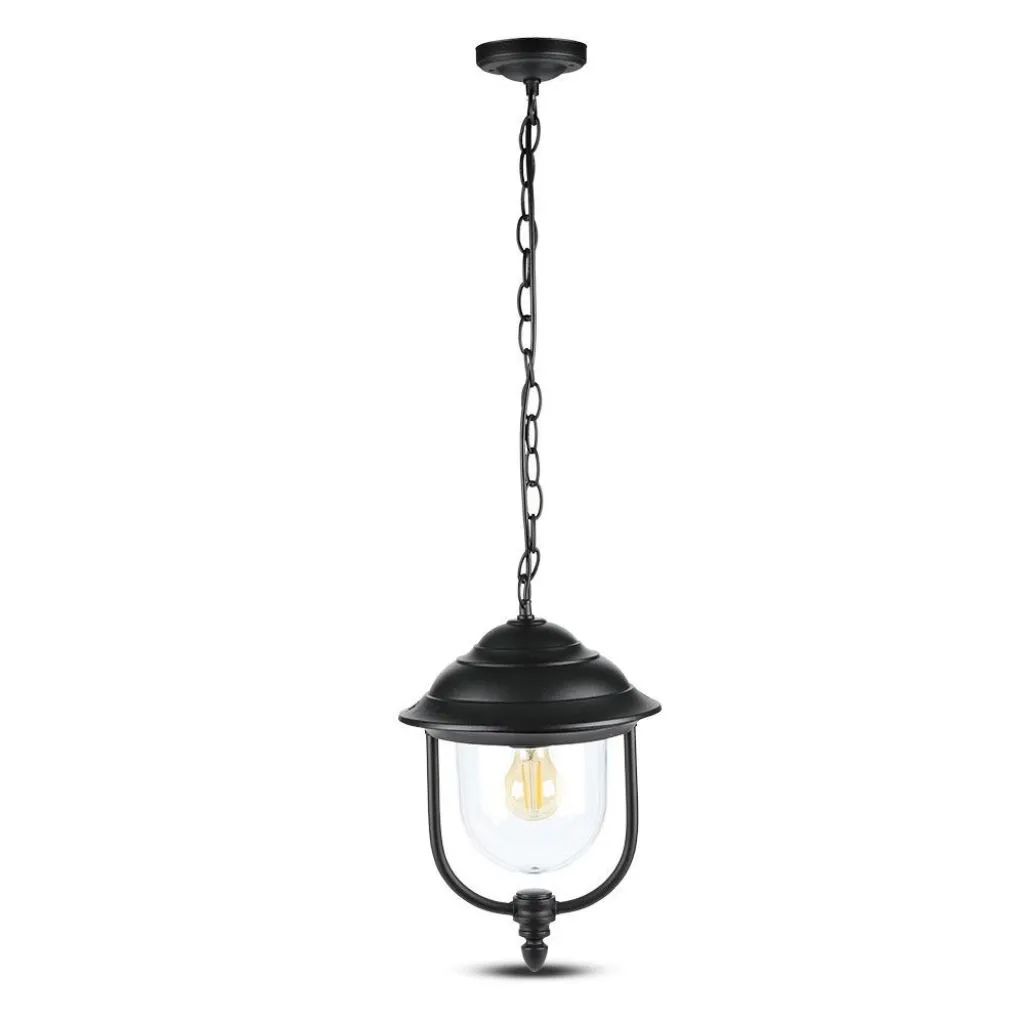 Lampada LED da Soffitto a Lanterna con Portalampada E27 (Max 60W) Colore Nero l: 890mm, vista frontale