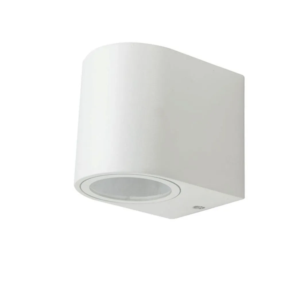 Portafaretto LED da Muro Rotondo GU10 (Max 35W) Colore Bianco, vista angolata frontale