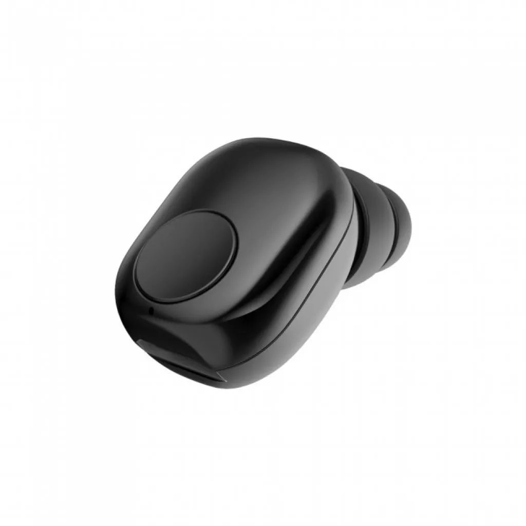 Auricolare Bluetooth 55mAh Colore Nero, vista angolata singola