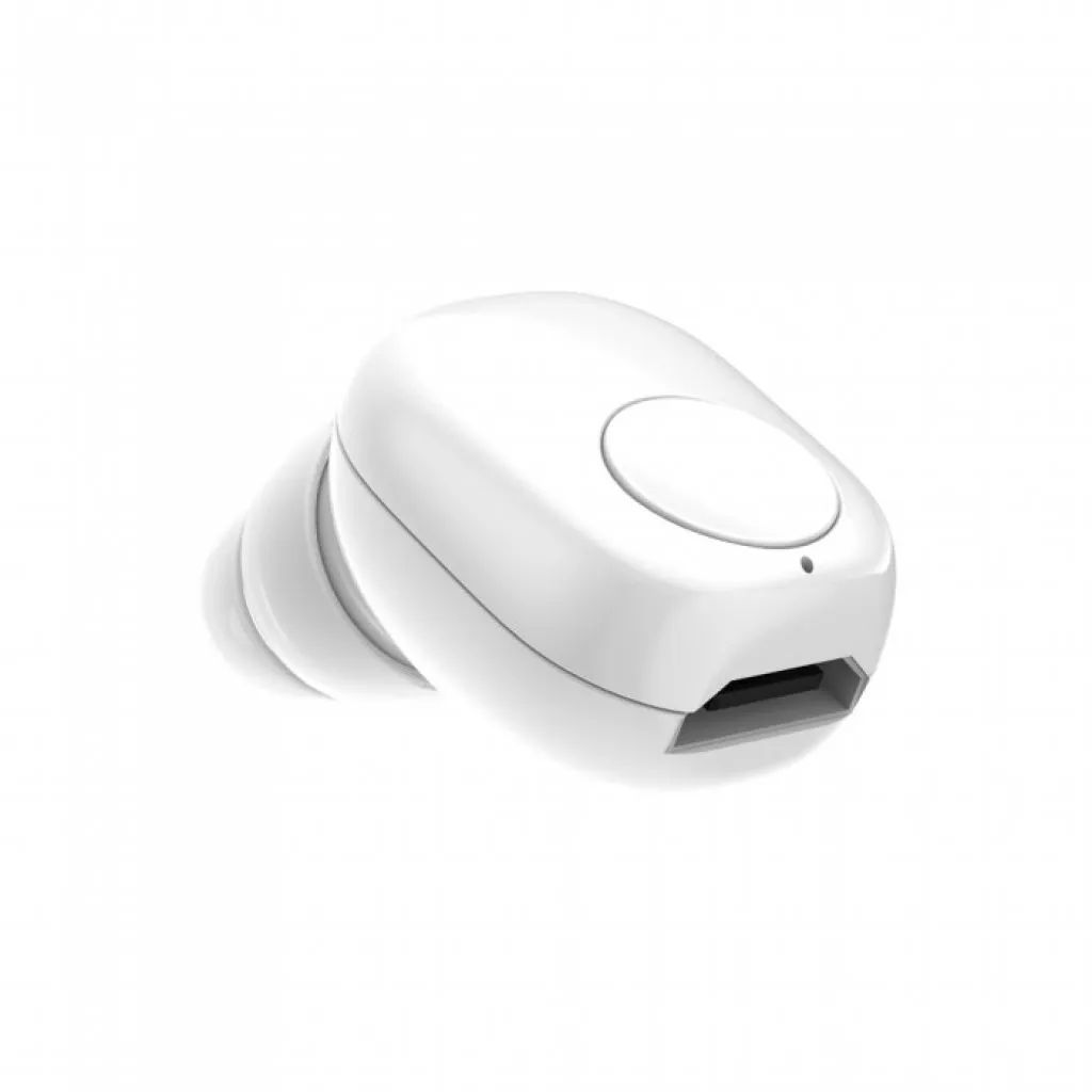 Auricolare Bluetooth 55mAh Colore Bianco, vista angolata laterale
