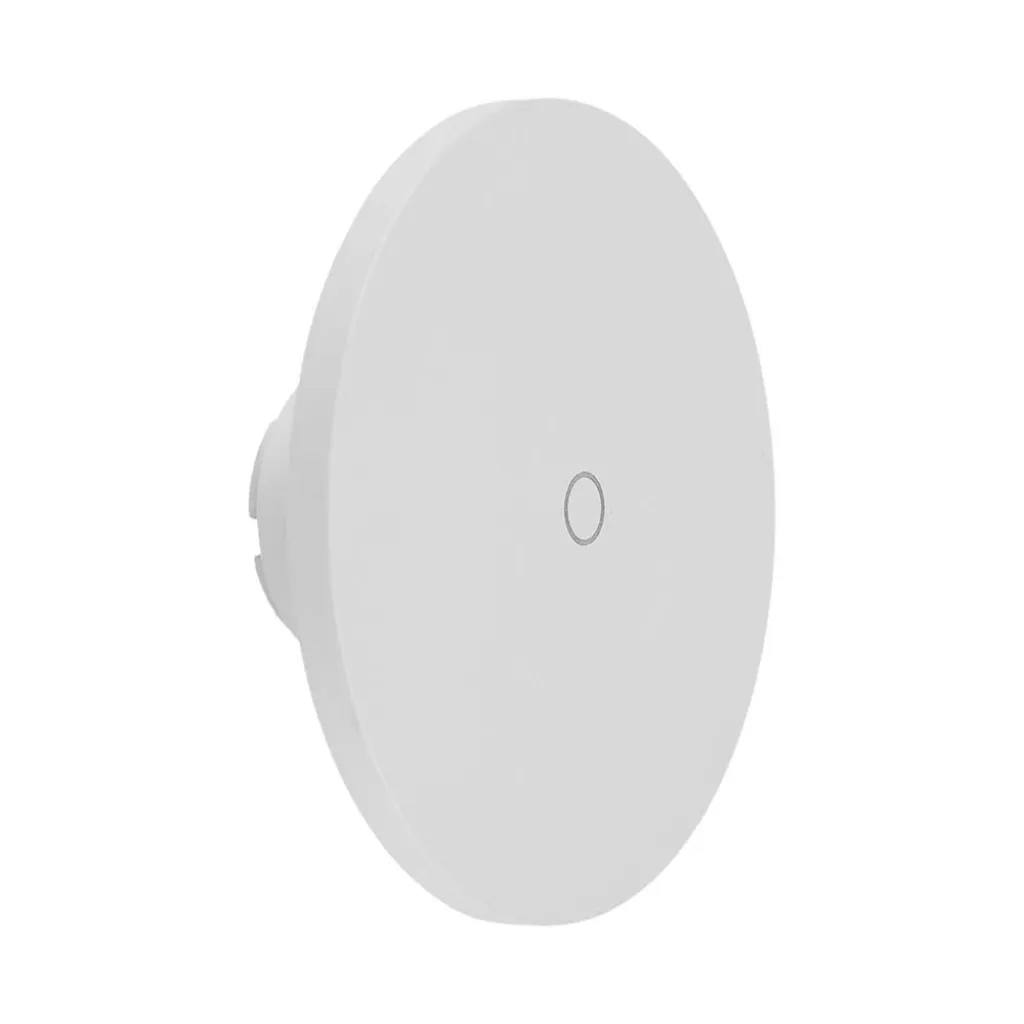 Lampada LED da Muro Rotonda 12W 160x160x60mm Bianca CCT Dimmerabile, vista frontale angolata