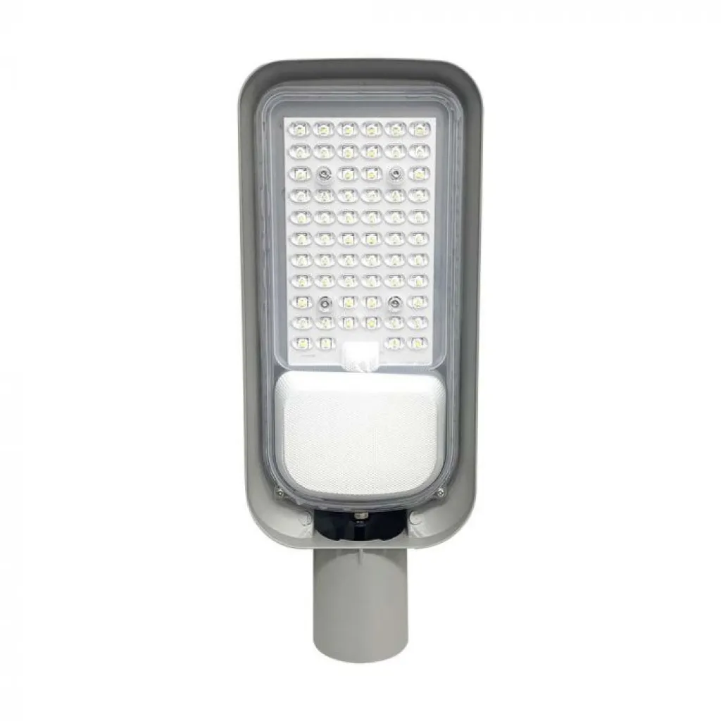 Armatura Stradale LED 100W Colore Grigio 4000K, vista frontale