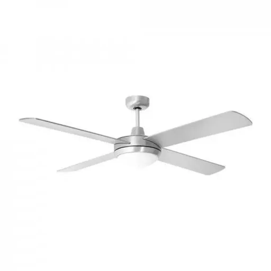 Ventilatore LED da Soffitto 2xE27 con Motore a Corrente Continua da 35W con Telecomando 4 pale, vista angolata