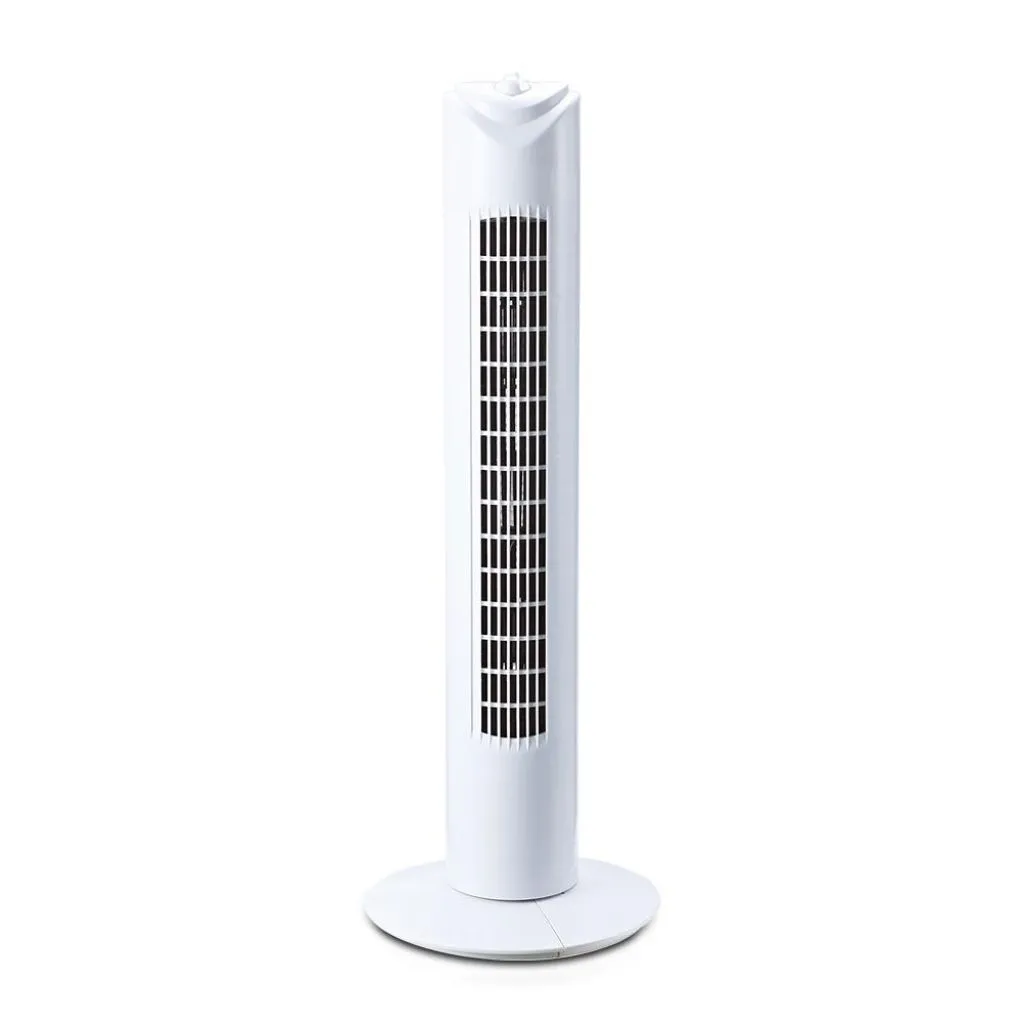 Ventilatore a Torre 45W con 3 Velocità Rotante e Funzione Timer Colore Bianco 78,5cm, vista frontale