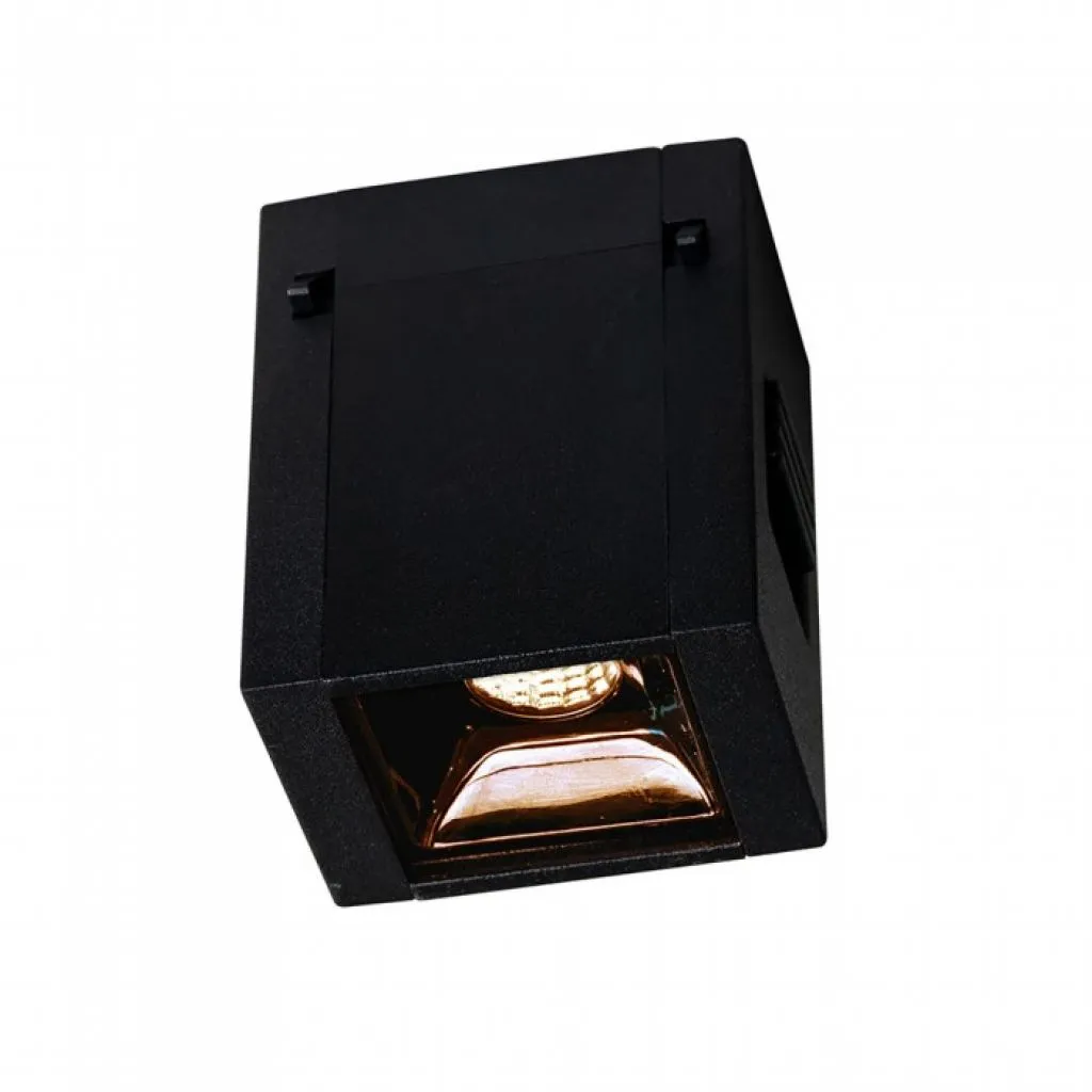 Faretto LED SMD Lineare da Binario Magnetico 1W 24V UGR19 Colore Nero 4000K CRI90, vista angolata