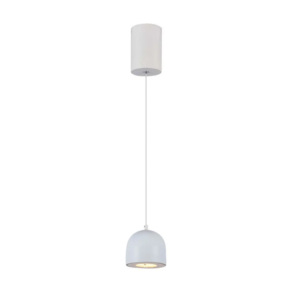 Lampadario LED a Sospensione 8.5W a Forma di Coppa in Metallo 10x162cm 3000K Colore Bianco, vista frontale