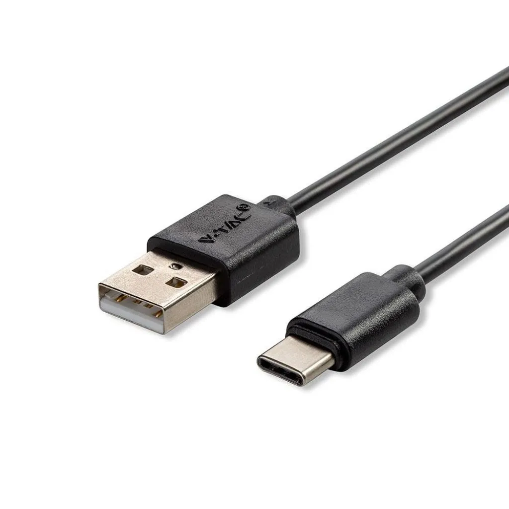 Cavo da USB Tipo-C a USB-A 1m Ricarica 1A Pearl Series Colore Nero, dettaglio dei connettori