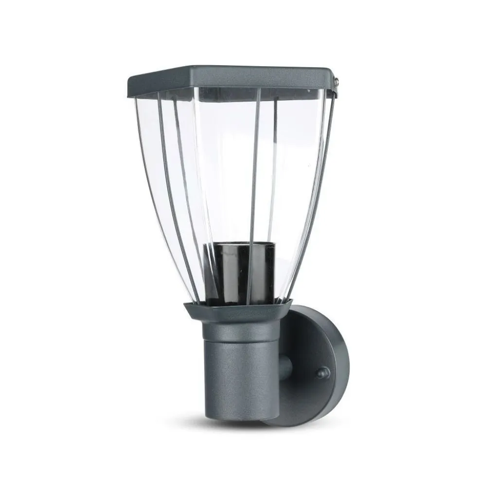 Lampada LED da Giardino con Portalampada E27 (max 40W) in Acciaio Nera, vista frontale