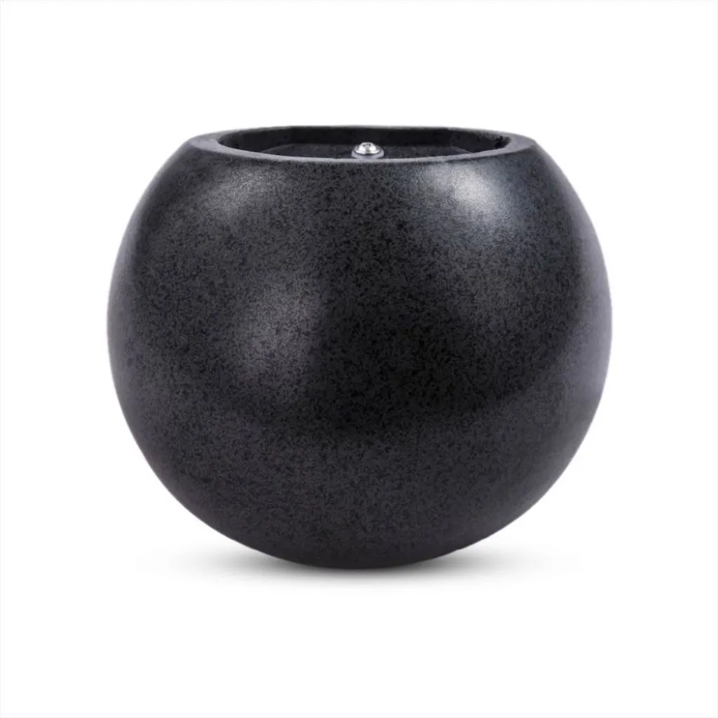 Lampada LED da Muro Rotonda G9 (Max 25W) in Cemento Colore Grigio Scuro, vista frontale