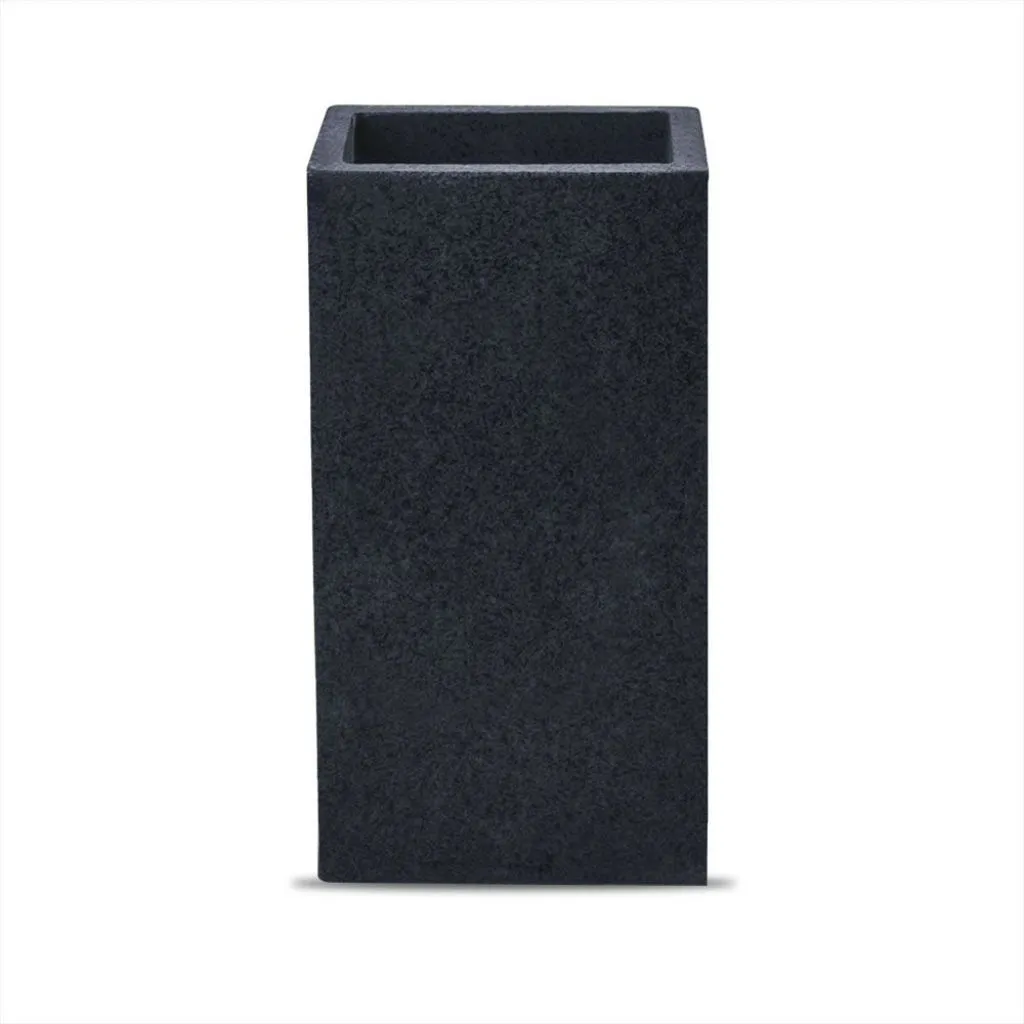 Lampada LED da Muro Rettangolare G9 (Max 2x25W) in Cemento Colore Grigio Scuro, vista frontale