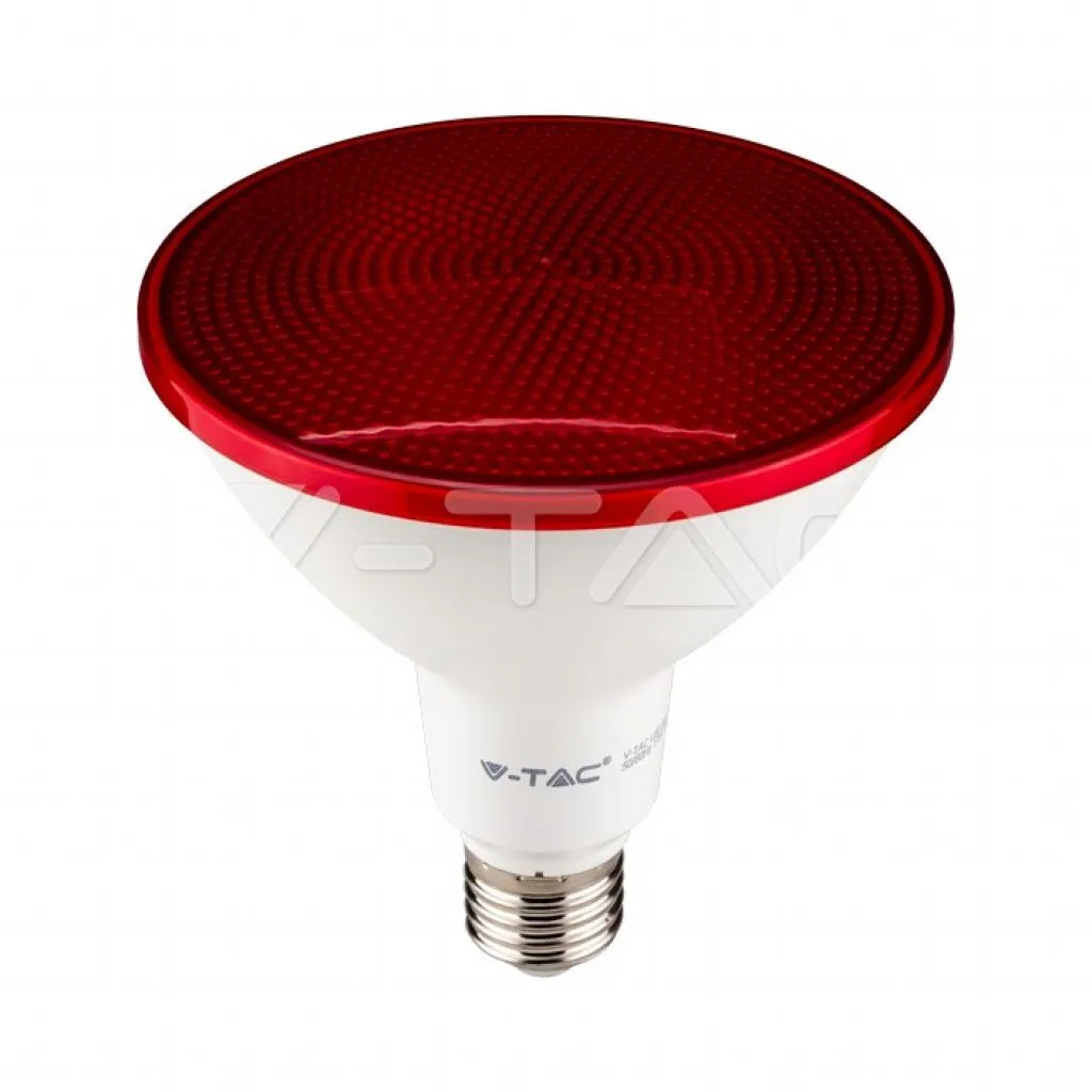 Lampadina LED E27 17W PAR38 Colore Rosso, vista angolata generale