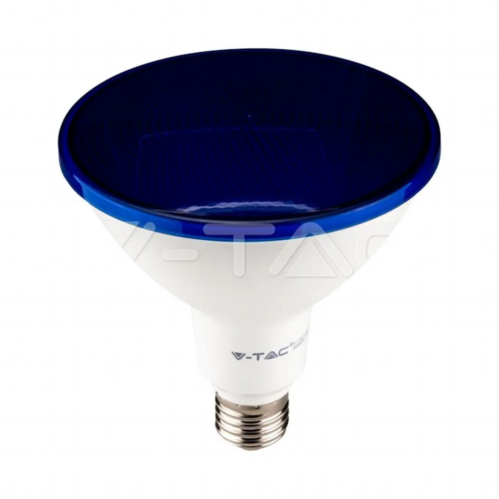 Lampadina LED E27 17W PAR38 Colore Blu, vista angolata