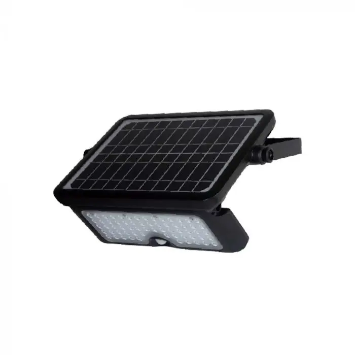 Lampada Led Solare Da Muro A Batteria Lifepo4 10W 110Lmw 60Led Con Sensore Di Movimento E Crepuscolare A Basi Inclinabili 4000K, vista angolata