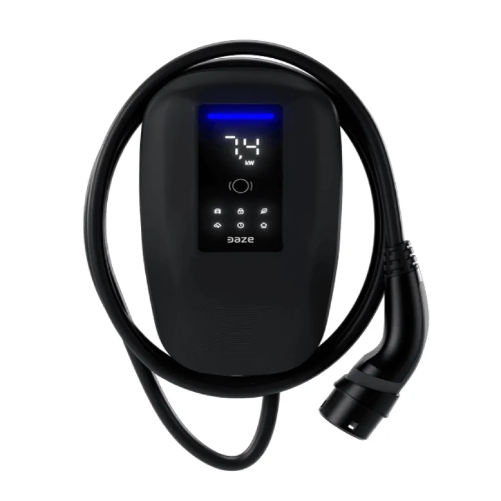 Cover Nera Compatibile con Wallbox Stazioni di Ricarica DazeBox Home T Monofase e Trifase, vista frontale