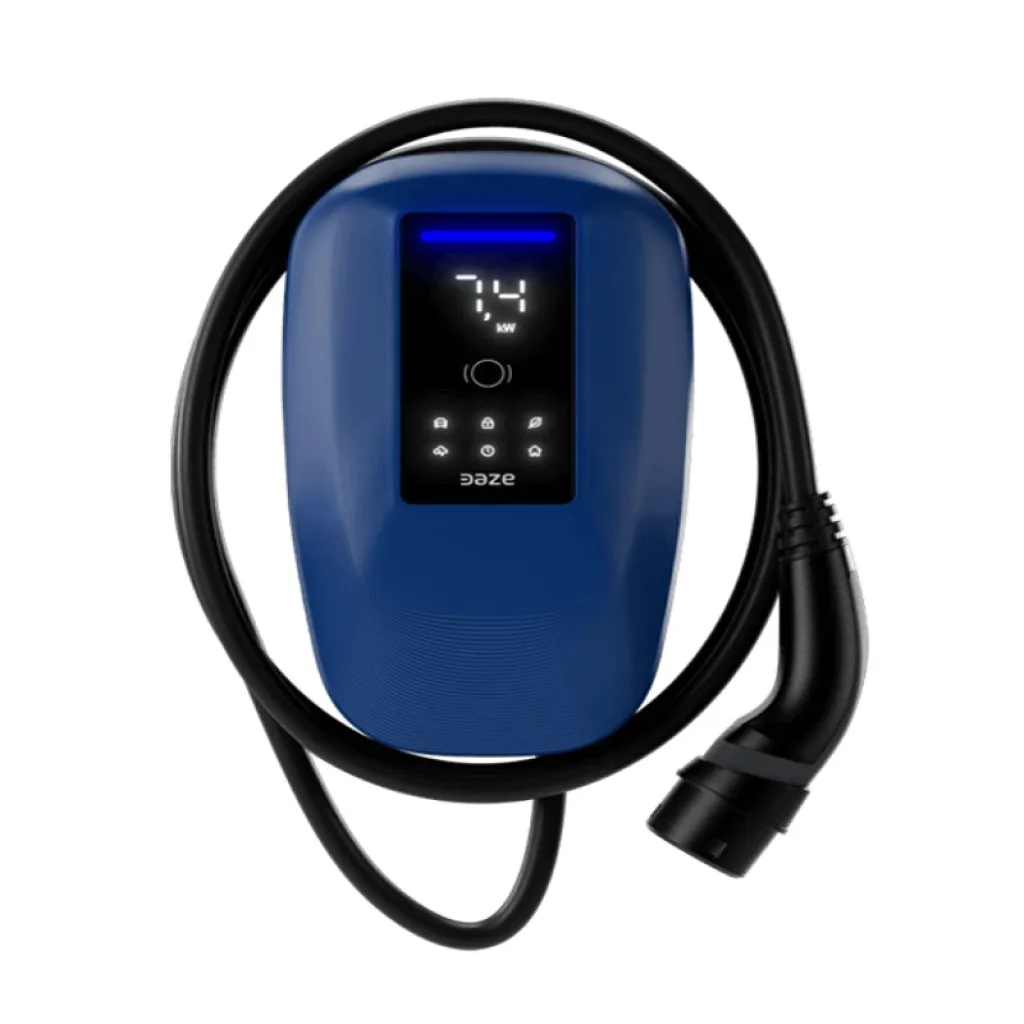 Cover Blu Compatibile con Wallbox Stazioni di Ricarica DazeBox Home T Monofase e Trifase, vista frontale