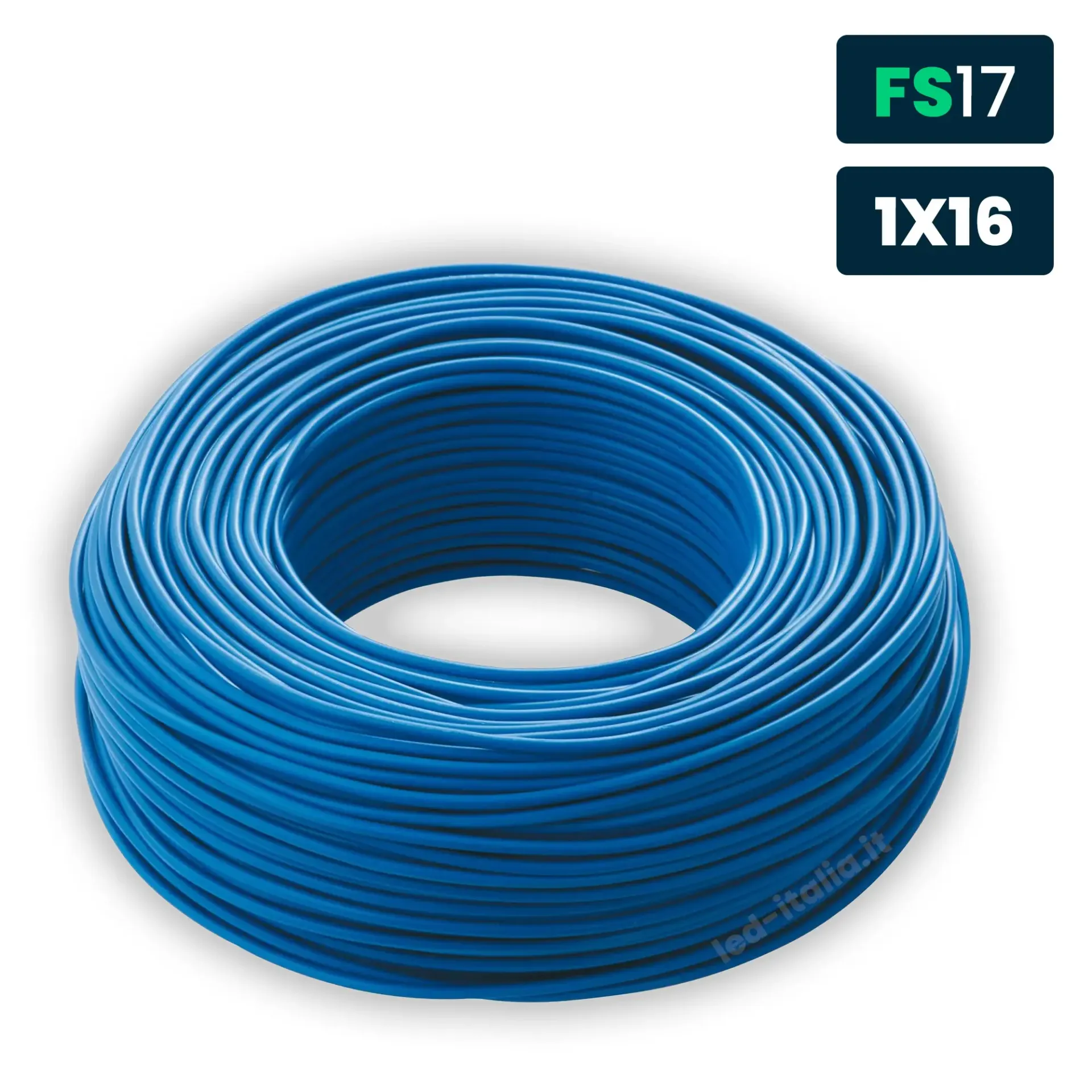 Cavo Unipolare FS17 450/750V 16mmq Blu, vista dall'alto