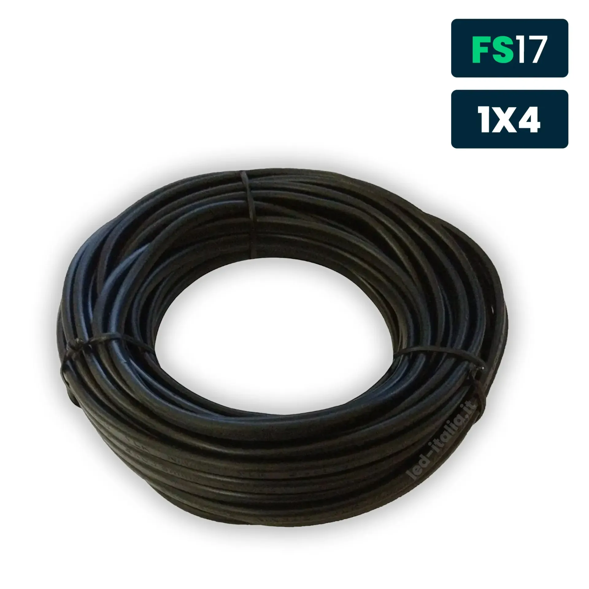 Cavo Unipolare FS17 450/750V 4mmq Nero, vista dall'alto