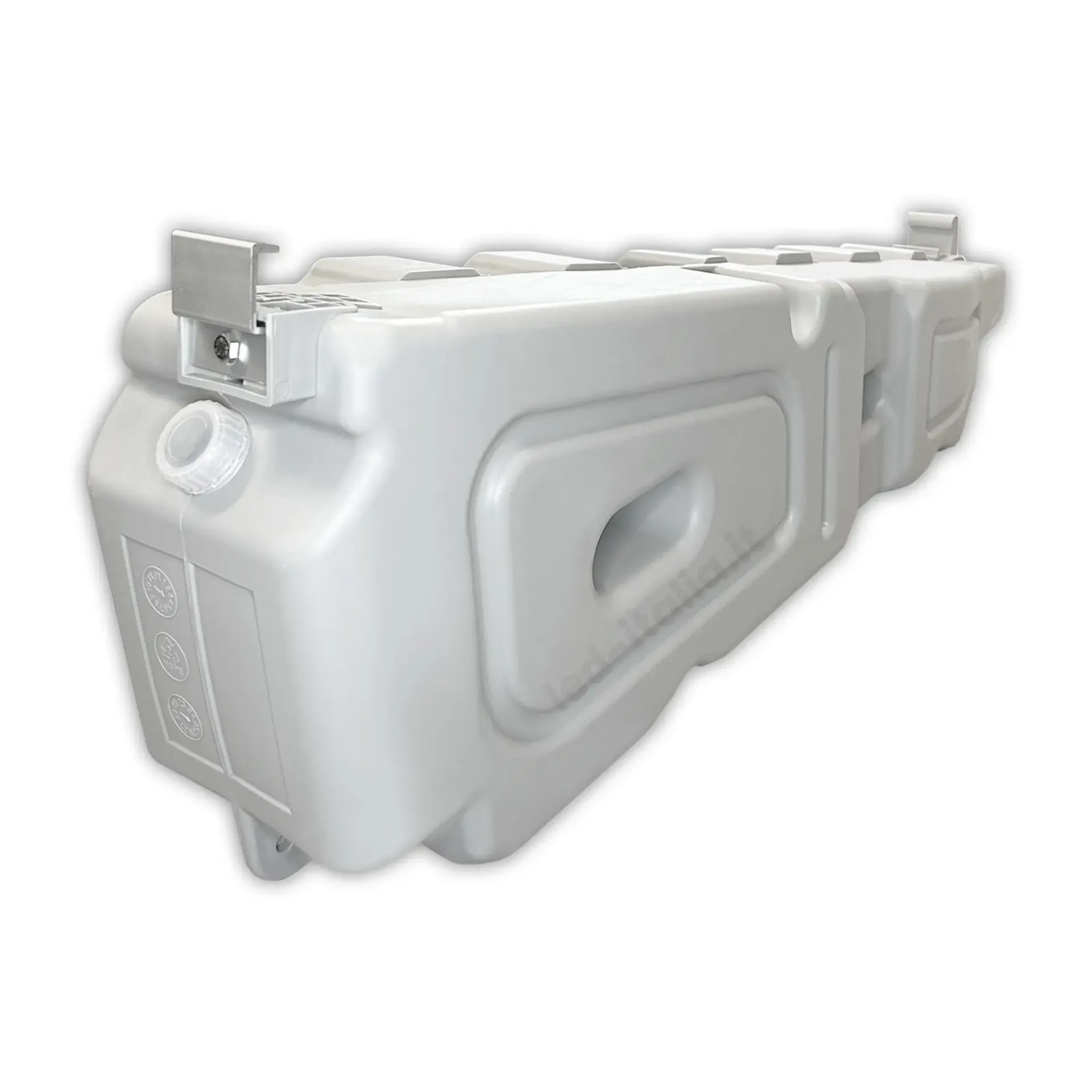 Zavorra per Pannelli Solari in HDPE 27 Gradi Riempibile ad Acqua (60kg) per Tetti Piani 1PZ, vista angolata